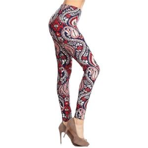 Paisley Bohemian Full Length Leggings Plus Size 12-18